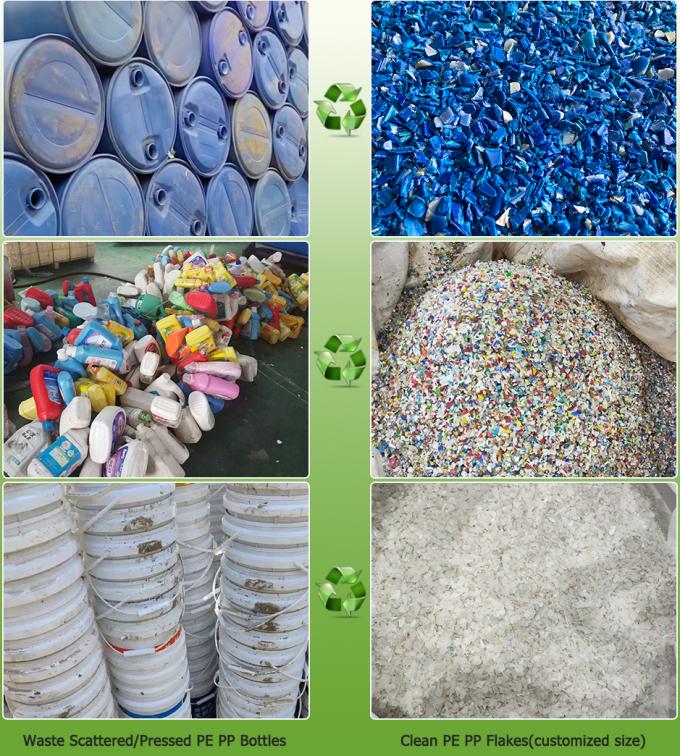 Clean Plastic Flakes Production SUS 304 Bottle Recycling Washing MEB-Series Waste Hot Water Plastic Recycling Line 4